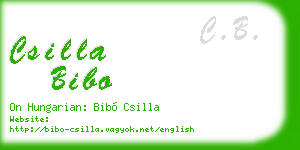 csilla bibo business card